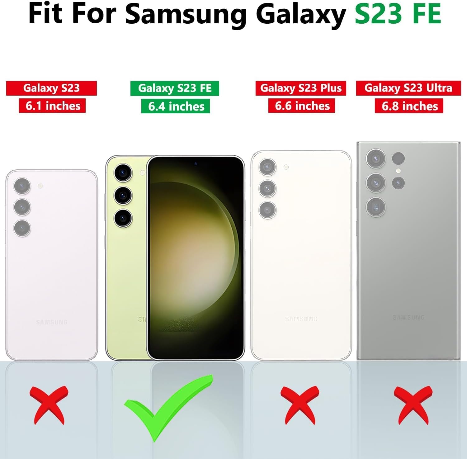 Jeylly Case for Samsung S23 FE 5G Phone Case, Galaxy S23 FE 5G Case Dual Layer Protective Military-Grade Drop Proof Shock Absorption Women Men Cover for Samsung Galaxy S23 FE 5G, Mint Green - Image 2