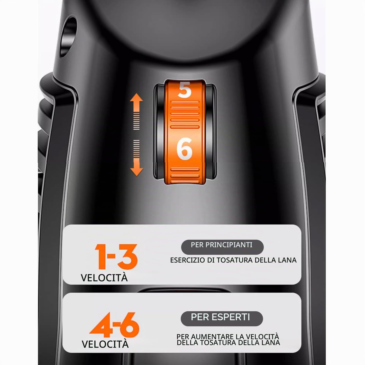 XIIW Forbici elettriche per pecore, 550 W, professionali, tosatrice per pecore, 6 velocità Clipper con 2 set di lama, per alpaca, animali, pecore, lana, capre, livestock