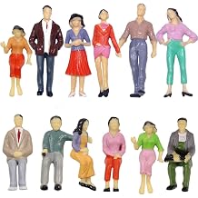 P2525 12pcs Model Trains Architectural 125 Scale Painted Figures G Scale Sitting and Standing People Model Railway Layout New
