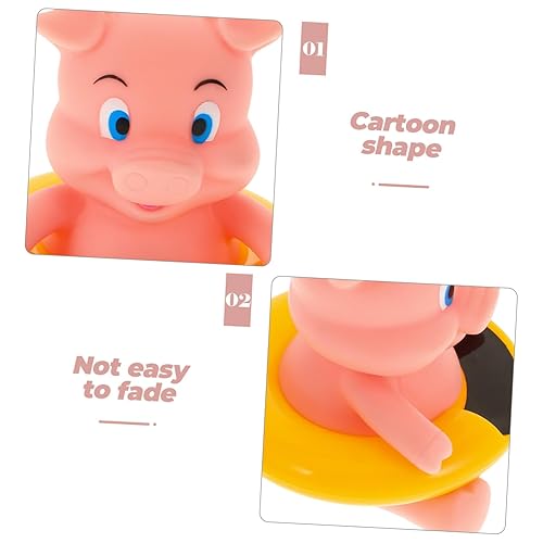 Miniatura 6 de YARNOW 1 termómetro de baño de animales de dibujos animados para diversión piscina flotante para bañeras, spas y piscinas, medidor de temperatura