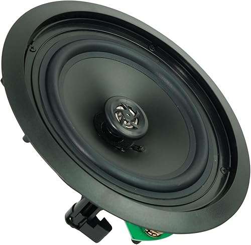 Miniatura 7 de Rockville Amplificador de 6 zonas 70v+(8) altavoces de techo negros de 2 vías de 8 "4 restaurantes