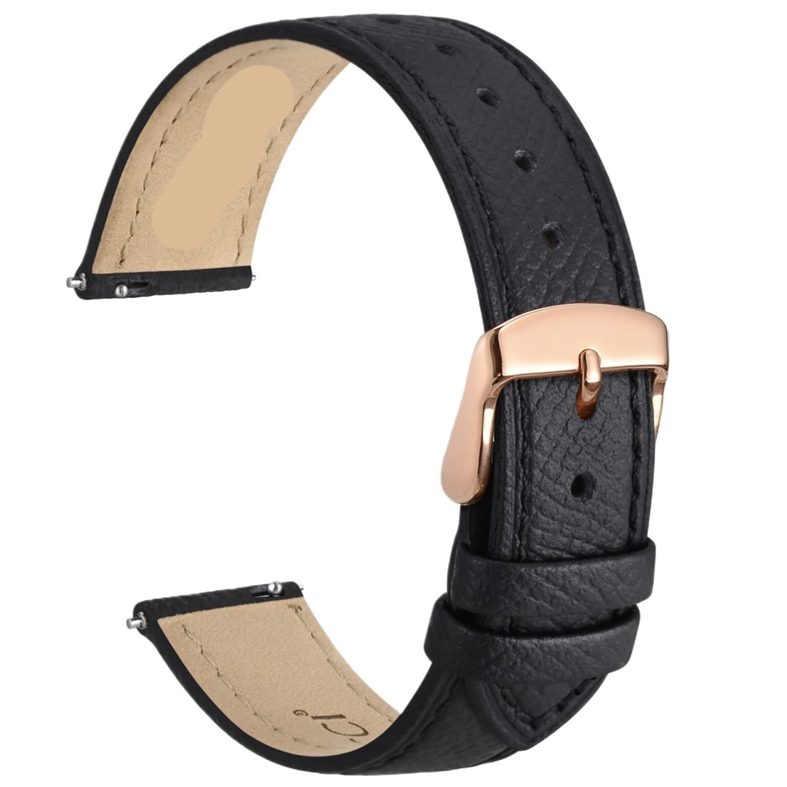 Bracelet de montre en cuir de rechange à dégagement rapide, unisexe