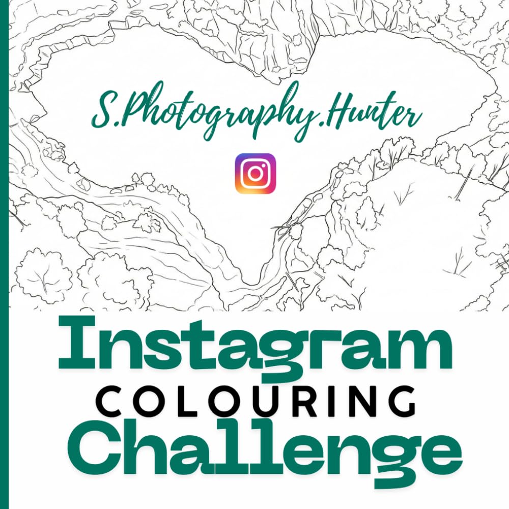 Instagram Colouring Challenge: Captured by Me, Coloured by You. An Interactive colouring book for mindfulness, creativity and the ultimate instagram challenge.