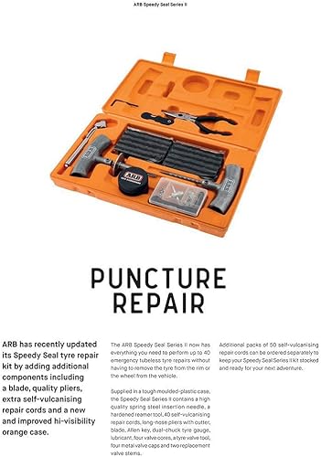 Miniatura 8 de ARB ARB505 E-Z Kit de medidor de deflador de presión de neumáticos con kit de reparación de neumáticos ARB 10000011 Speedy Seal