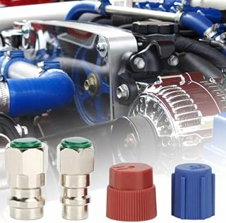 Auto A/C R-12 auf R-134a Nachrüst-Umrüstadapter-Kit mit 7/40.6 cm-20 UNF x 16mm und 13mm Ventilen für Kfz-Klimaanlagen