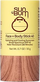 Sun Bum Original SPF 40 Face and Body Sunscreen Stick - Water resistant Broad Spectrum Facial Sunscreen - Hawaii 104 Act Compliant (Made Without Octinoxate & Oxybenzone) - Travel Size - 0.7 oz