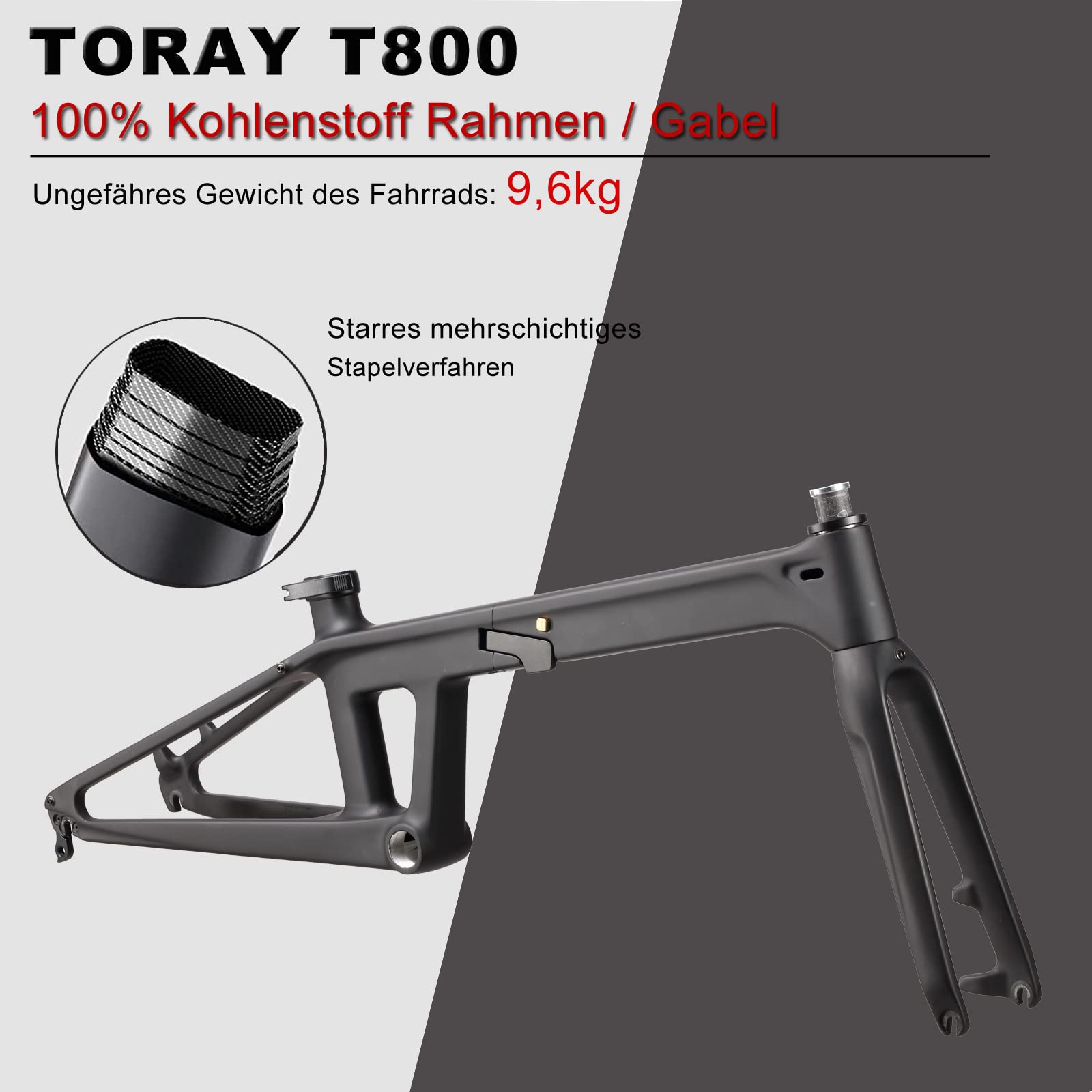 KABON Klapprad 20 Zoll Carbon, 9 Geschwindigkeit Faltrad mit Carbon Rahmen Ultraleichtes Mini Stadtfahrrad Faltrad Klapprad Herren Damen