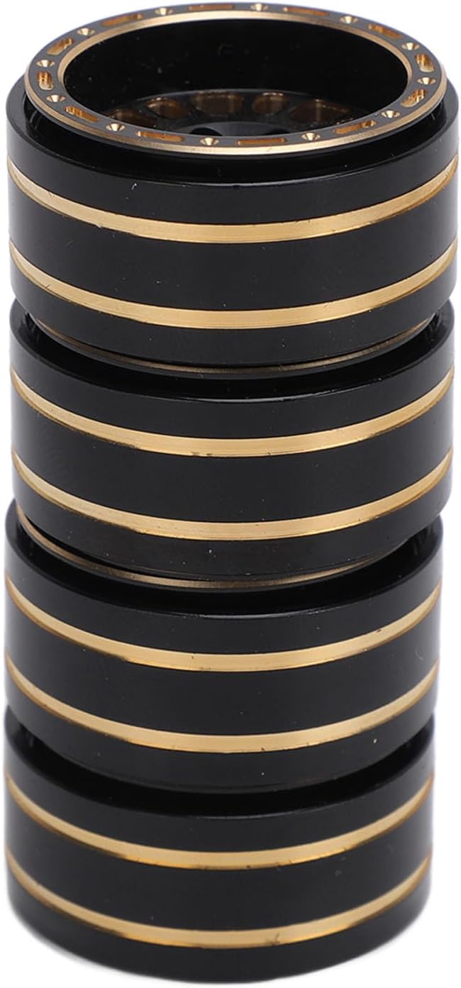 4 個 1.2 インチ真鍮ビードロックホイールリムセット 35.5mm ホイールハブ SCX24 FMS24 1/24 RC カー用