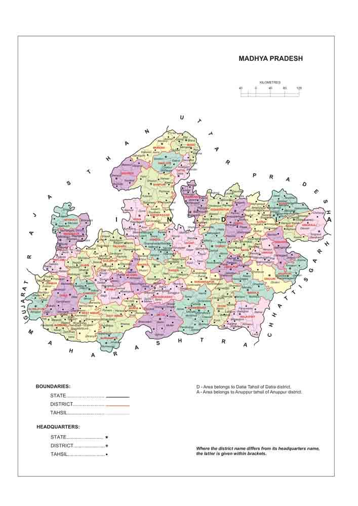 Madhya Pradesh Wall Sticker - Waterproof Poster -1