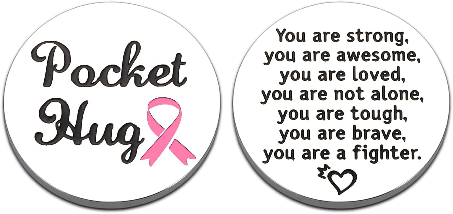STVK Breast Cancer Survivor Pocket Hug Token - Recovery Sobriety Gift for Patients, Awareness for Women, Inspirational Chemo Support, Cancer Warrior Token for Her, Trending Christmas Gifts 2026