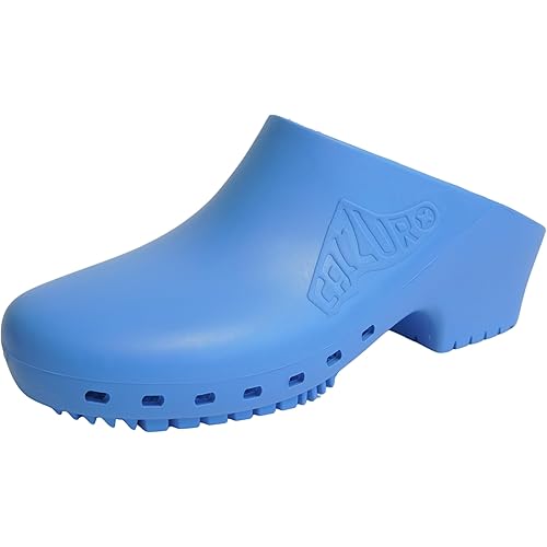 CALZURO Classic Work Clogs Without Holes - Unisex Nursing Clogs - Non Slip Shoes - Autoclavable Rubber Kitchen Shoes for Women and Men -