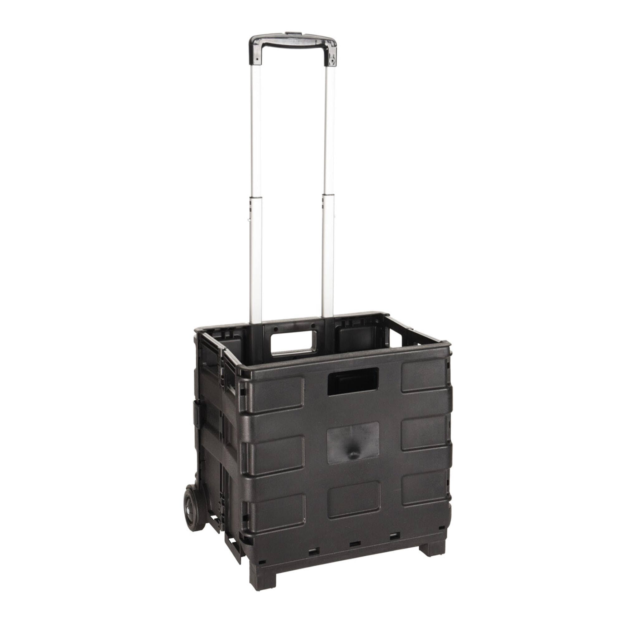 Trolley de Aluminio con Caja Plegable Negro