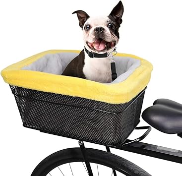 Amazon Co Jp Anzome 犬用自転車バスケットライナー 暖かい内側 小型ペット用 快適な自転車ライナー 犬のキャリア用 外側は丈夫なキャンバス地 ナイロン安全テザー バスケットは別売り ペット用品