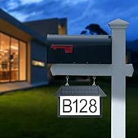 Vista 6 de deerdance Letrero de dirección solar, letrero de números de casa para exteriores 3 temperaturas de color, números de dirección de alto brillo, 300