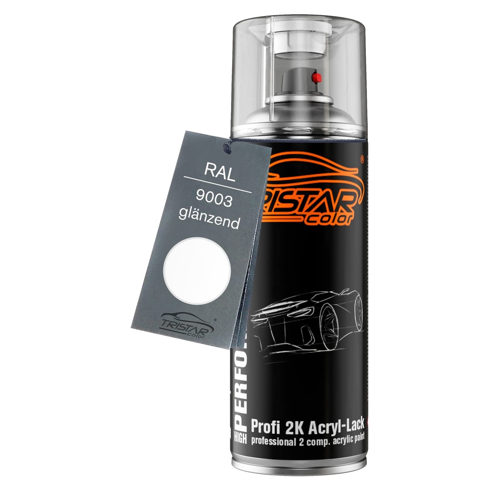 TRISTARcolor RAL 9003 Signalweiss lucido 2K acrilico bomboletta spray bomboletta a spruzzo vernice spray vernice a spruzzo 400 ml ad asciugatura rapida