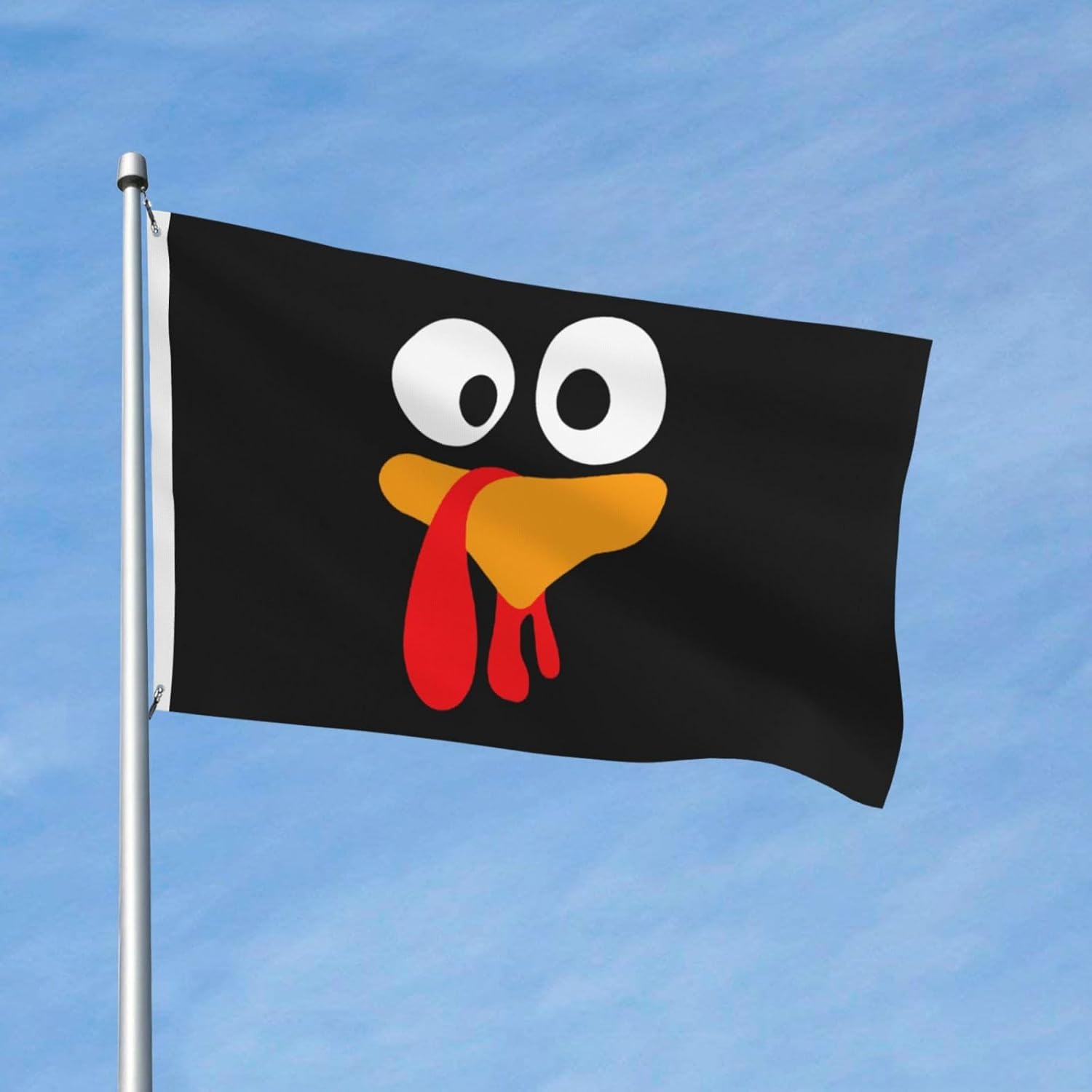 Funny Thanksgiving Turkey 3x5 Double Sided Flag Fade Resistant Banner Polyester Flag with 2 Brass Grommets For Indoor Outdoor