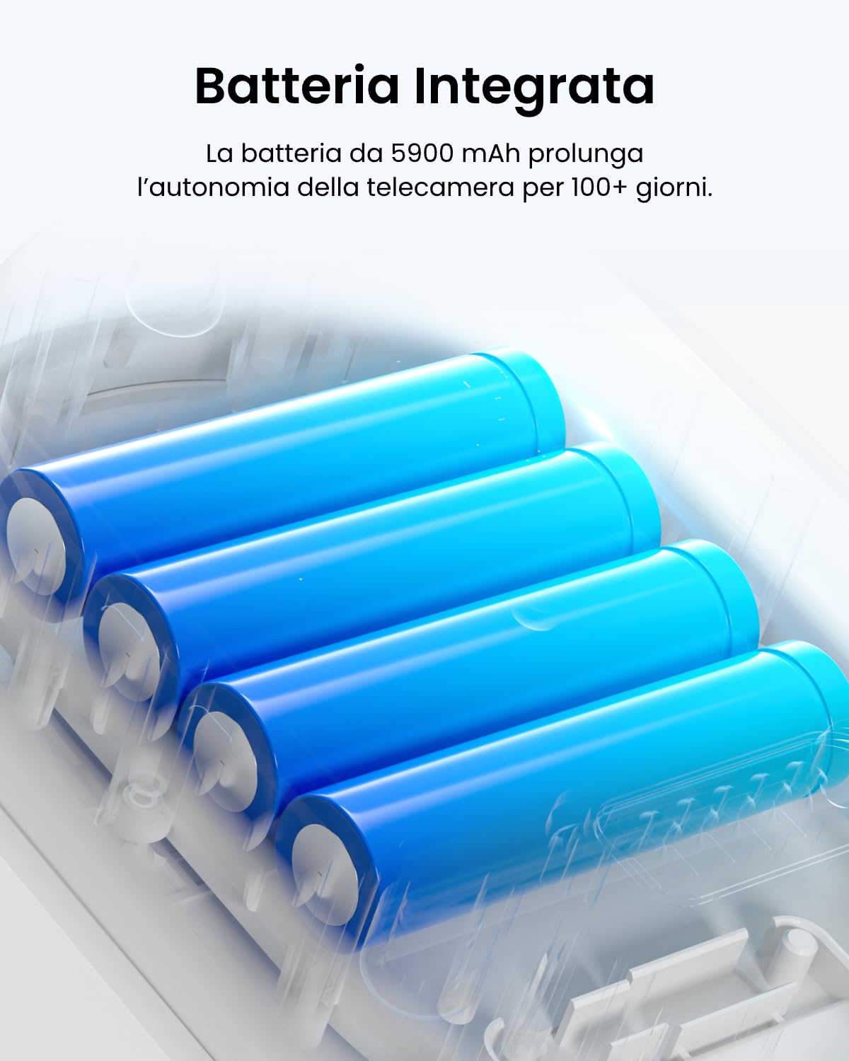 Reolink Pannello Solare 2S con Batteria da 5900 mAh, Caricatore Solare da 6 W per Telecamere a Batteria, Ricarica a Freddo e Soluzione di Alimentazione all’Aperto Impermeabile IP67