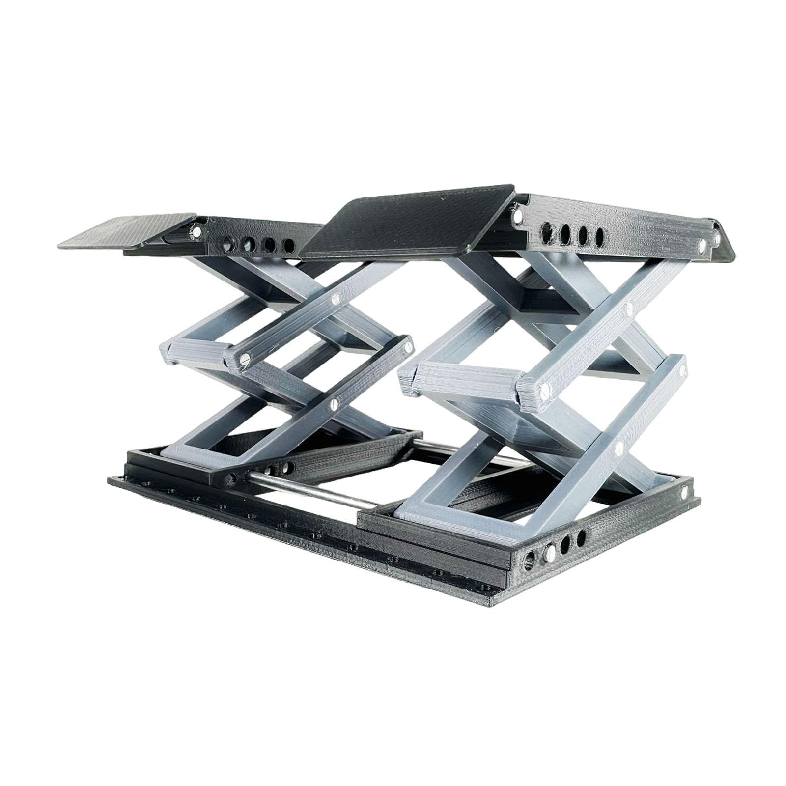 RC Car Stand Mesa Elevadora Estación de Reparación para Coche RC Compacta Accesorio Resistente de PP Adecuado para Coleccionistas Garajes V, Negro