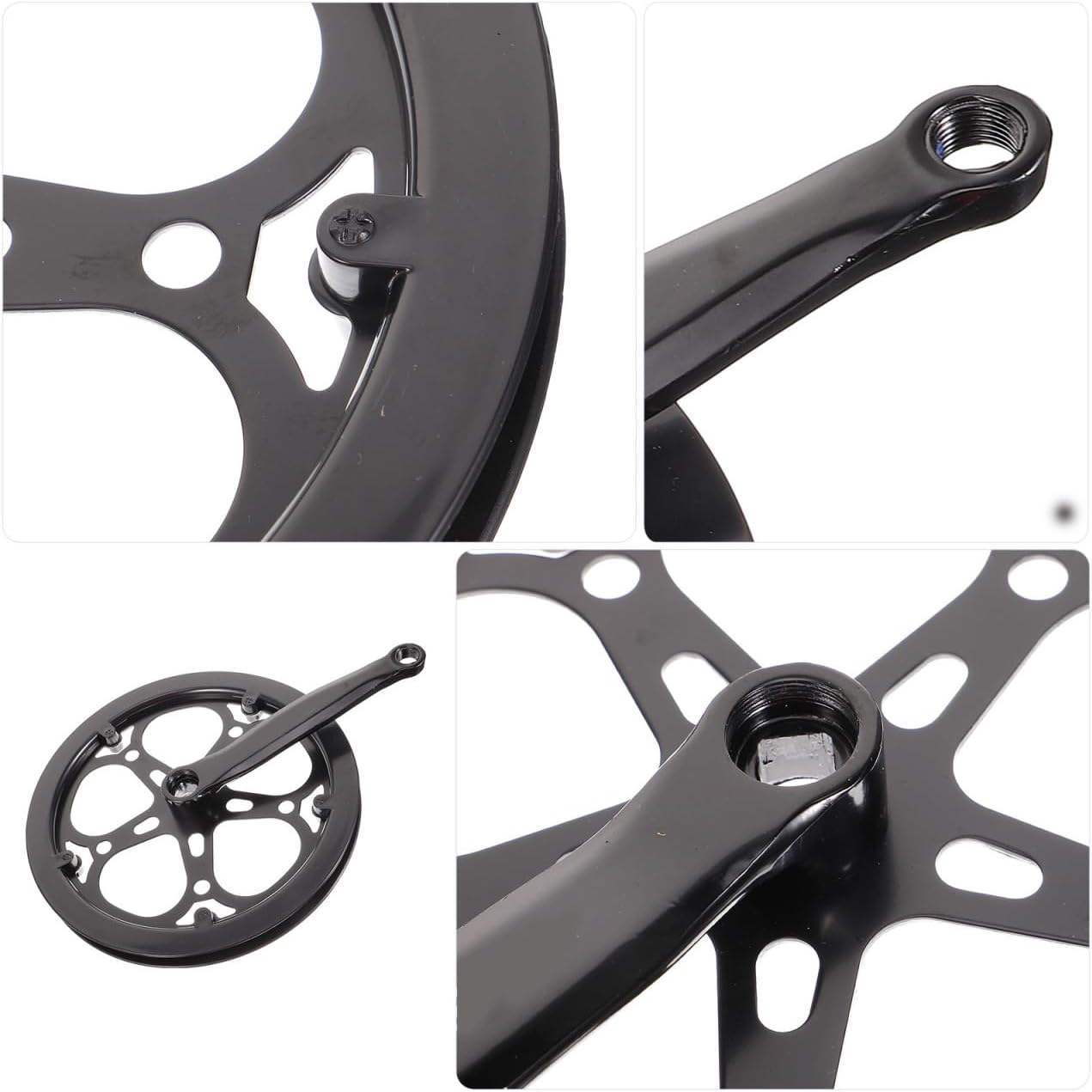 Milisten 1set Single Ring Bike Crankset Sprocket Gear for Single Bikes Durable Bike Accessories Easy to Install Chain Wheel with Hand Crank