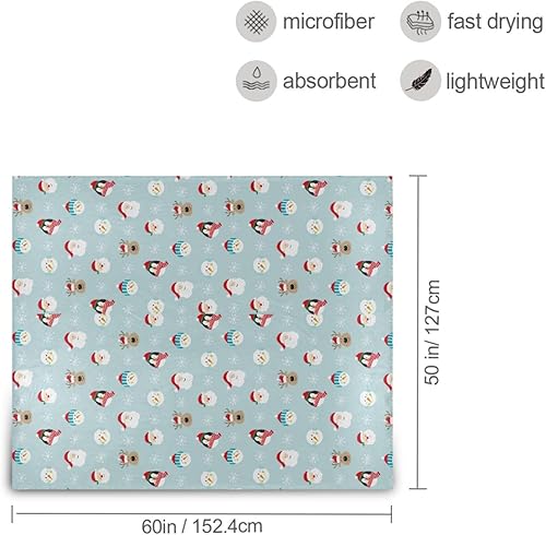 Miniatura 3 de Christmas Head Pattern Bed Blanket, Warm Ultra-Soft Throws for Office, Home Decor, Office, Fall Blanket, 50x60 Inches