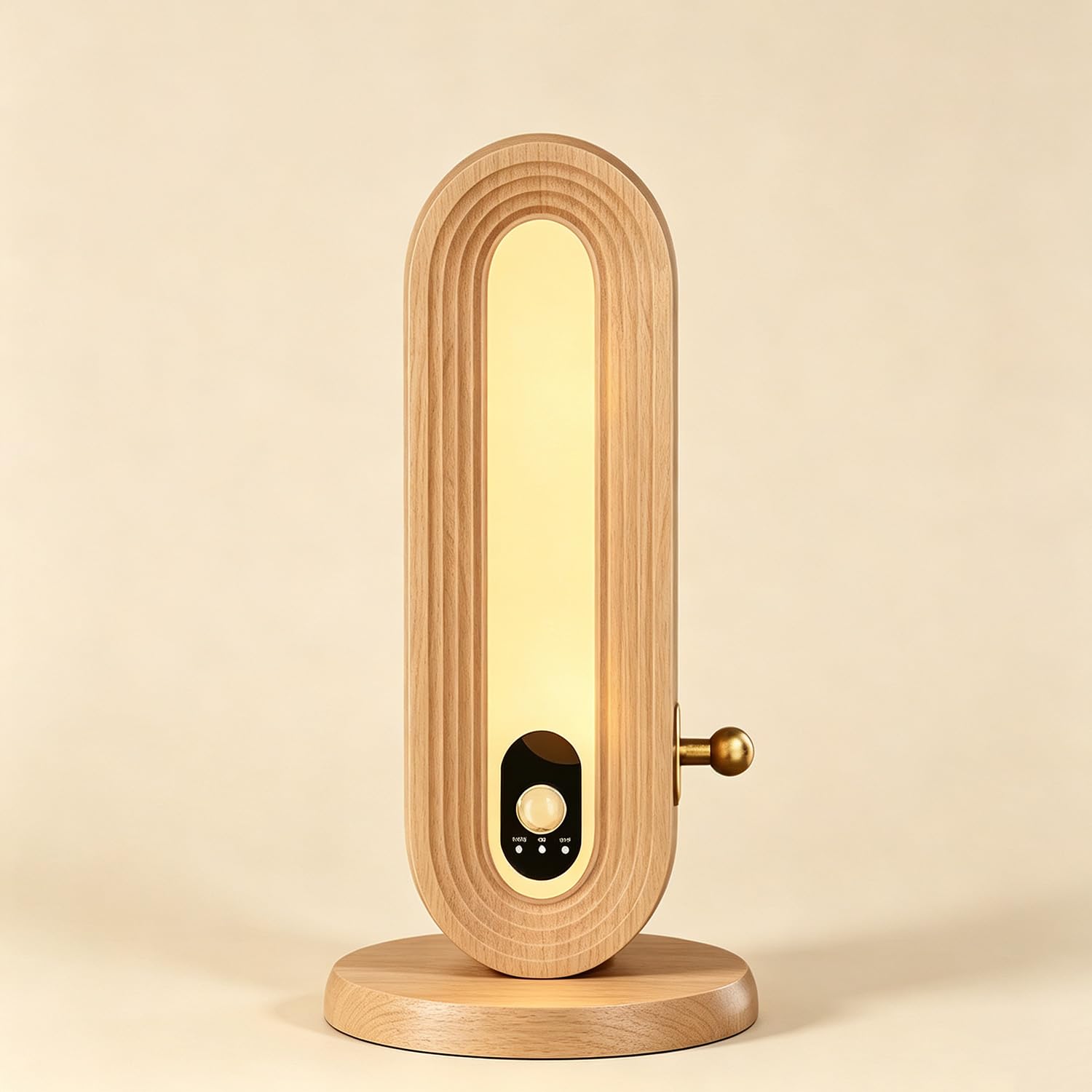 EaEa LED Kabellos Holz Tischlampe mit Bewegungsmelder, Akku Nachttischlampe Tischleuchte 4000K Warmweiß USB Aufladbar 3W Magnetisch Nachtlicht für Wand, Schreibtisch, Schlafzimmer, Treppenlicht,B