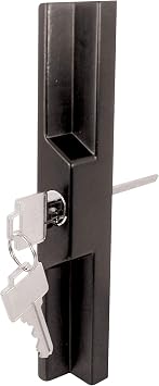 Slide-Co 141860 Black Diecast Sliding Door Outside Pull Keyed, Adams Rite and W & F Single Pack