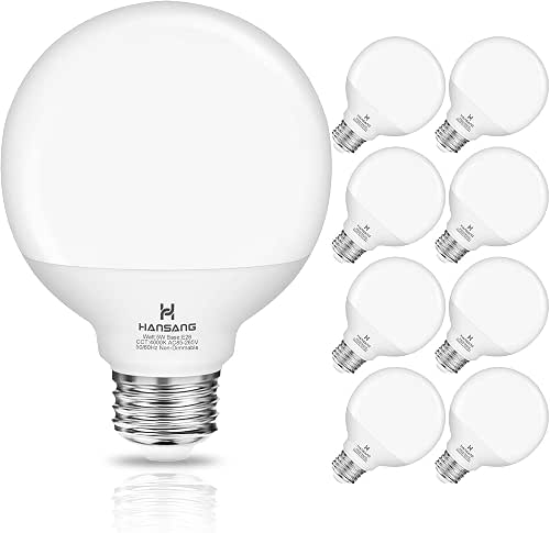 8 Pack G25 LED Globe Light Bulbs 4000K Natural Daylight,