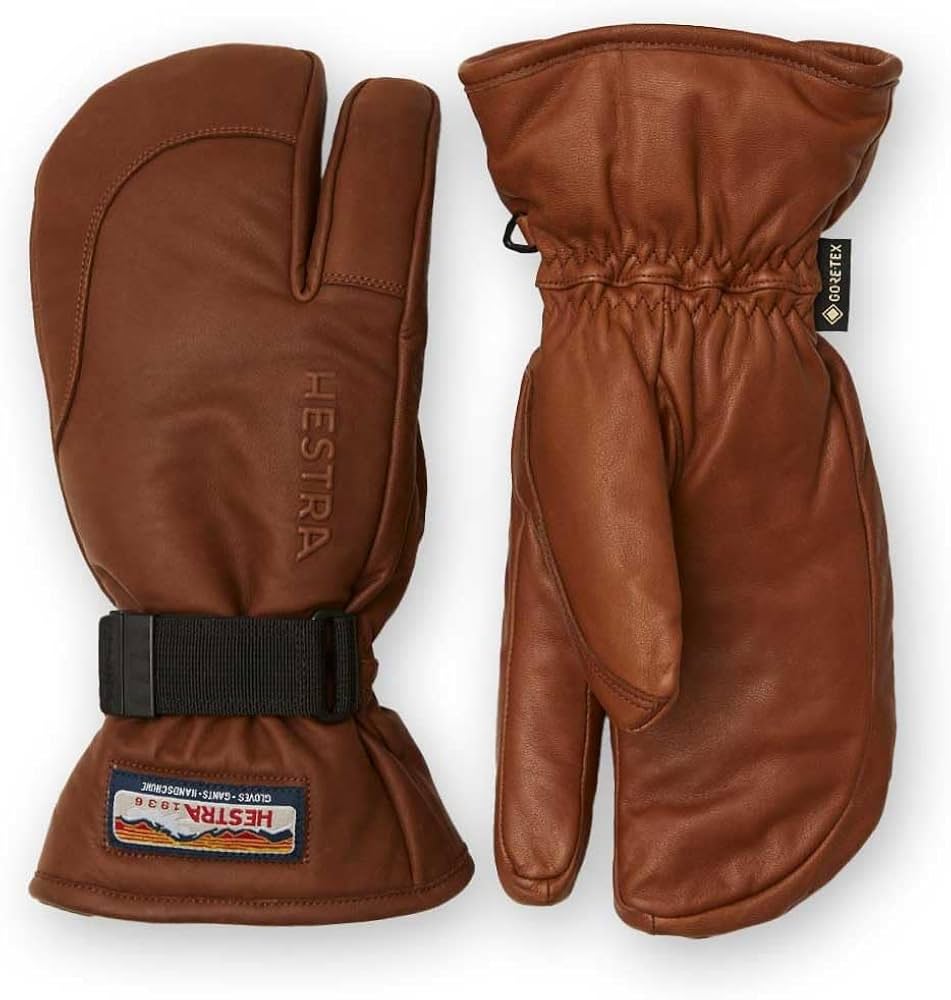 Hestra ヘストラ 3フィンガー GORE-TEX グローブ 6 20%OFF【HESTRA】 ヘストラ 3-FINGER GTX FULL LEATHER c:Brown