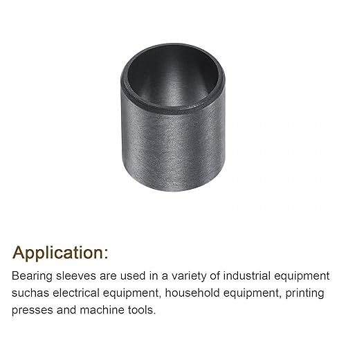 Miniatura 80 de uxcell Rodamientos de manga 0.472 in Diámetro 0.551 in OD 0.472 in Longitud POM Envueltos Bujes sin aceite Negro 2pcs
