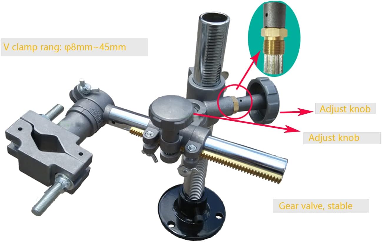 ICZW Welding Torch Holder Support Mig Tig Gun Holder V Clamp Mountings For Welding Positioner Turntable (7.0 * 11.8 inch) - - 