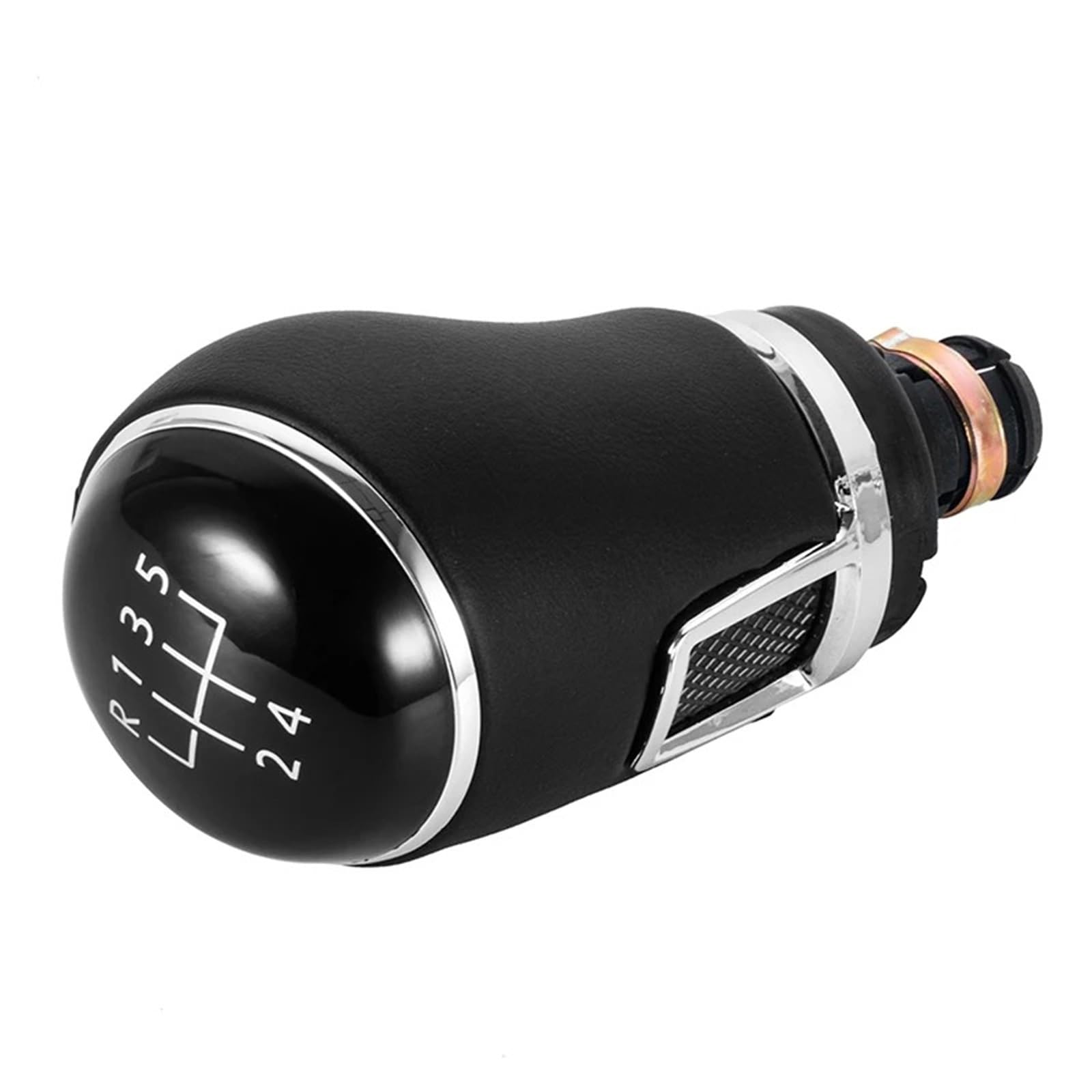 BWSDMZJQRT Car Gear Shifter Knob for VW for Golf 5 6 Speed Shift Knob Leather Lever Auto Parts(5 Speed)