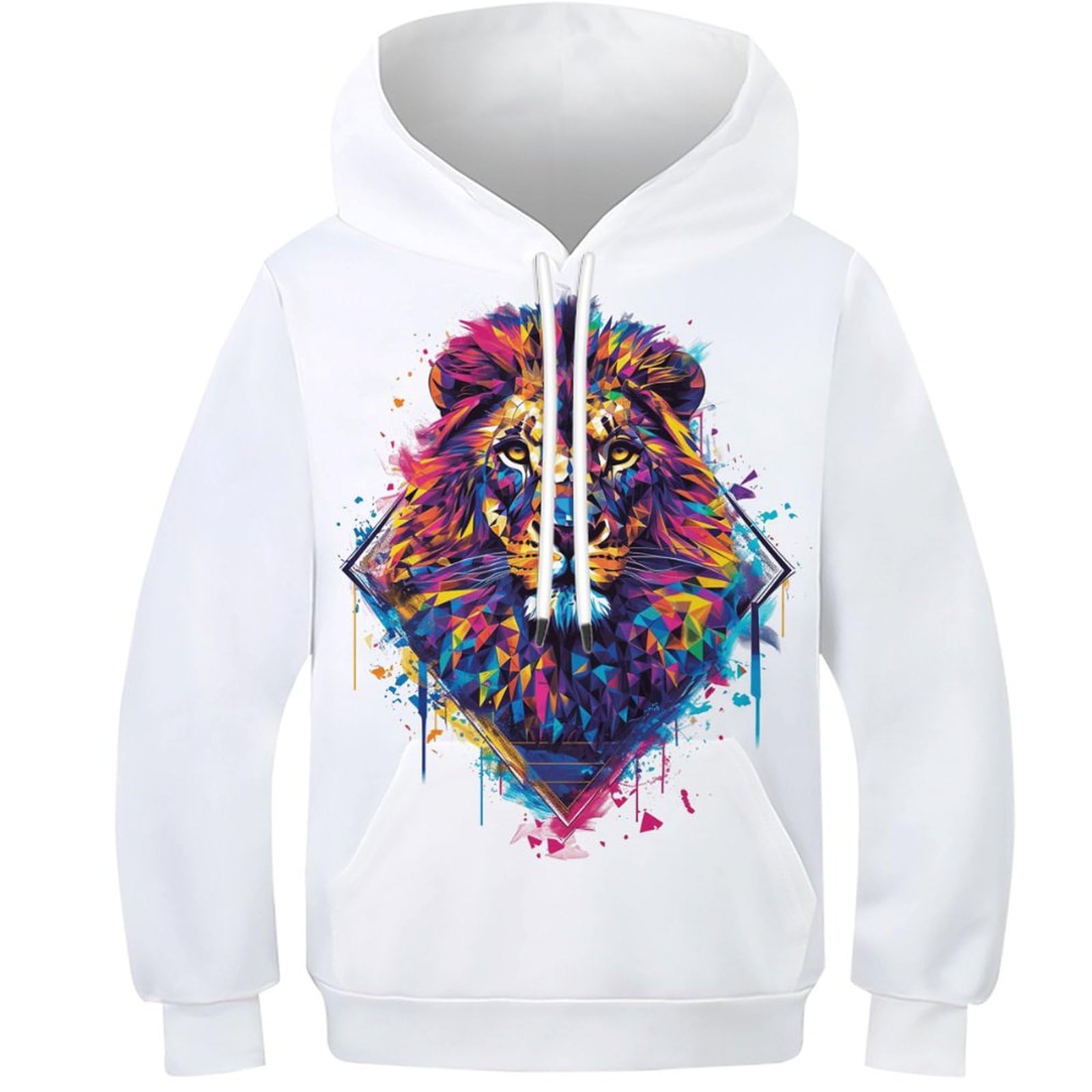 Pull lion à capuche enfants pour le collège et les sorties de week-end - 8