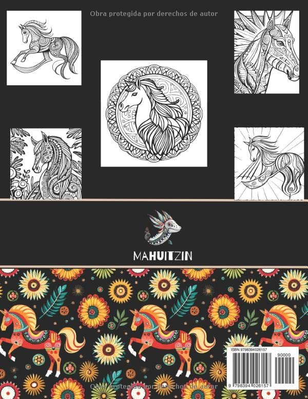 Vista 2 de Libro para relajarse coloreando Caballos (Spanish Edition)