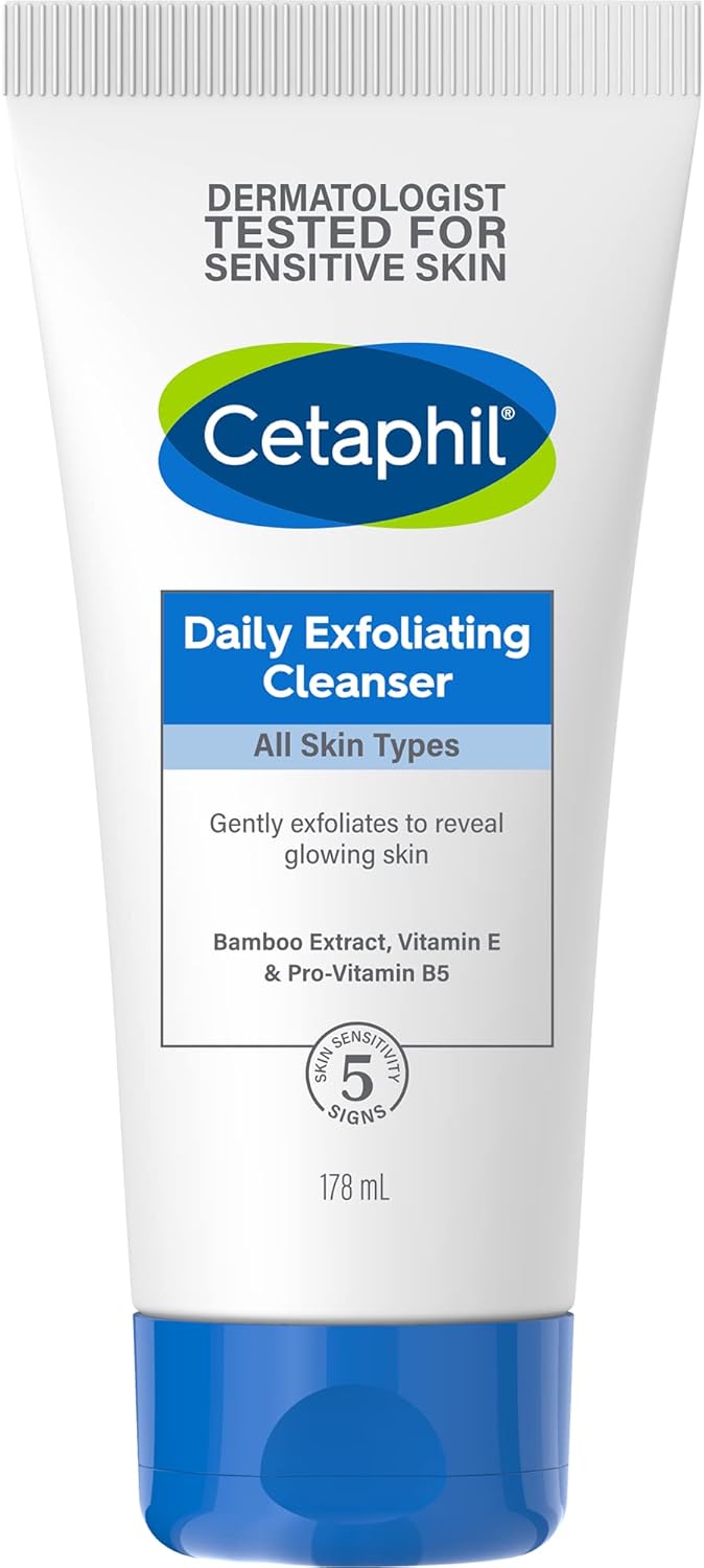 Cetaphil Face Daily Exfoliating Cleanser 178mL Gently removes dirt