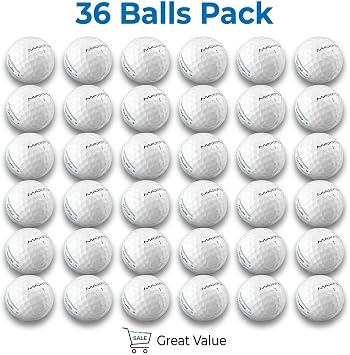 Maxfli SoftFli Golf Balls – 36-Pack Gloss White | Soft Feel Low Compression Golf Balls for Distance & Control | Durable Ionomer Cover | Ideal for Beginners & Recreational Golfers