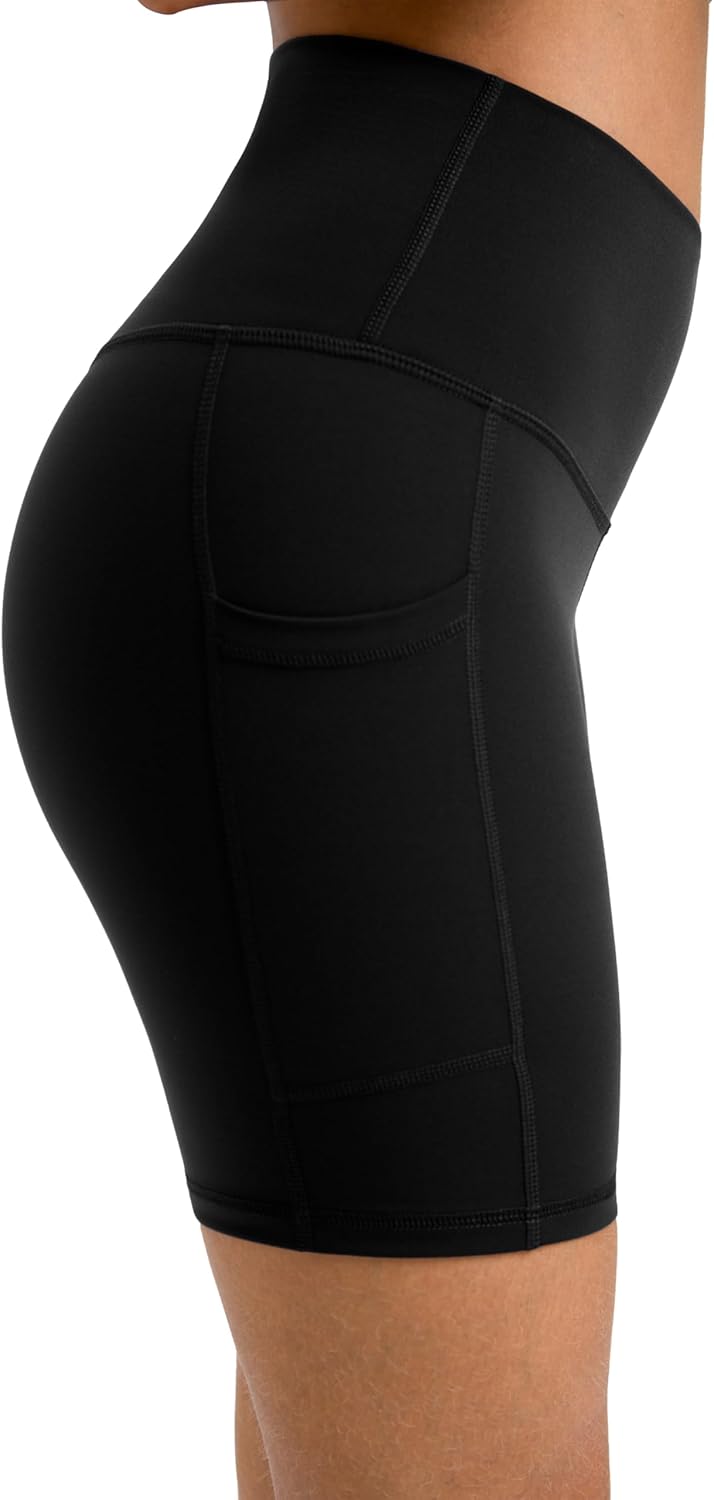 Colorfulkoala Women's High Waisted Biker Shorts with Pockets 6" Inseam Yoga Tummy Control Short - Image 6