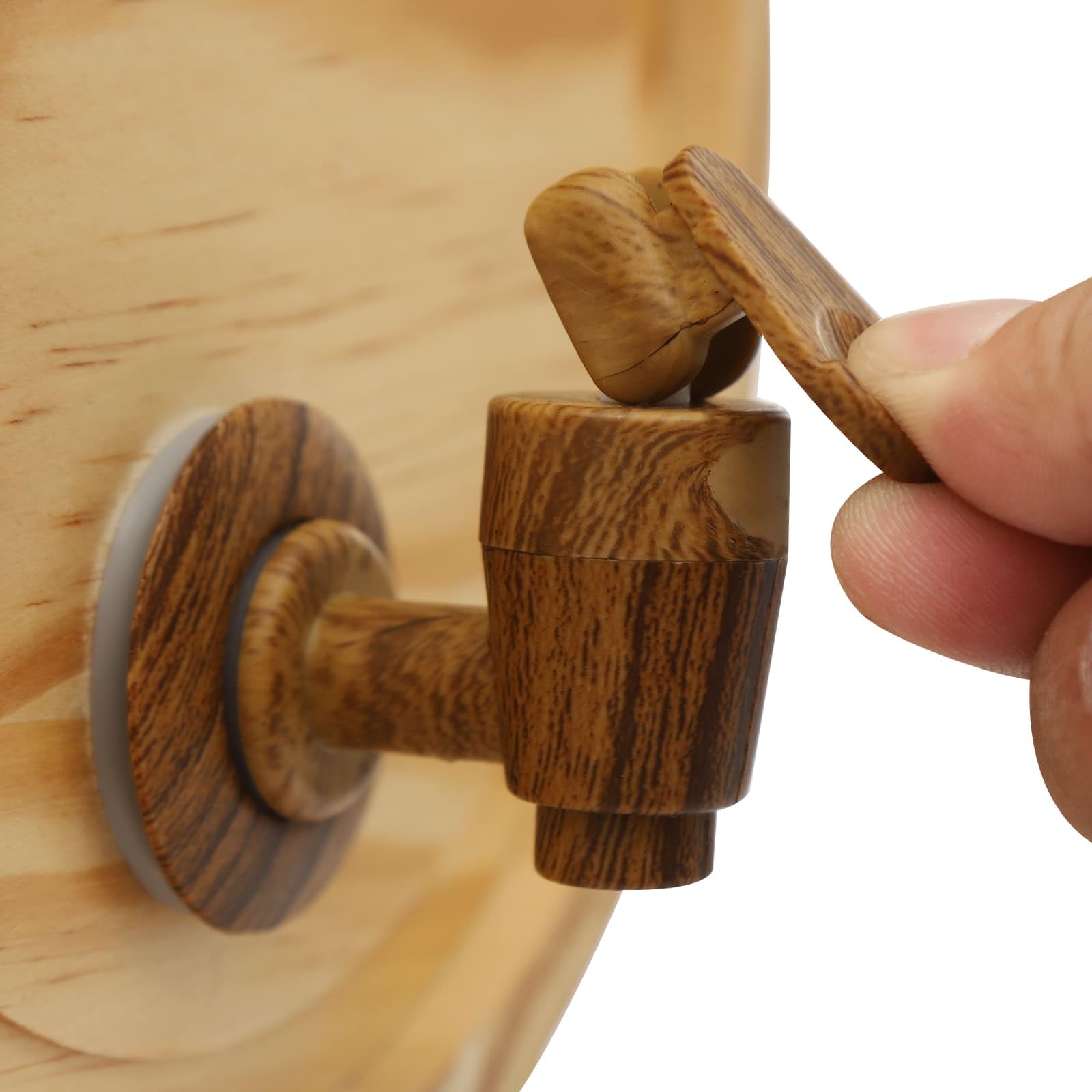 Tonneau en Bois de Pin 5L, Avec Support et Robinet, Pour Vin, Bière, Whisky, Rhum