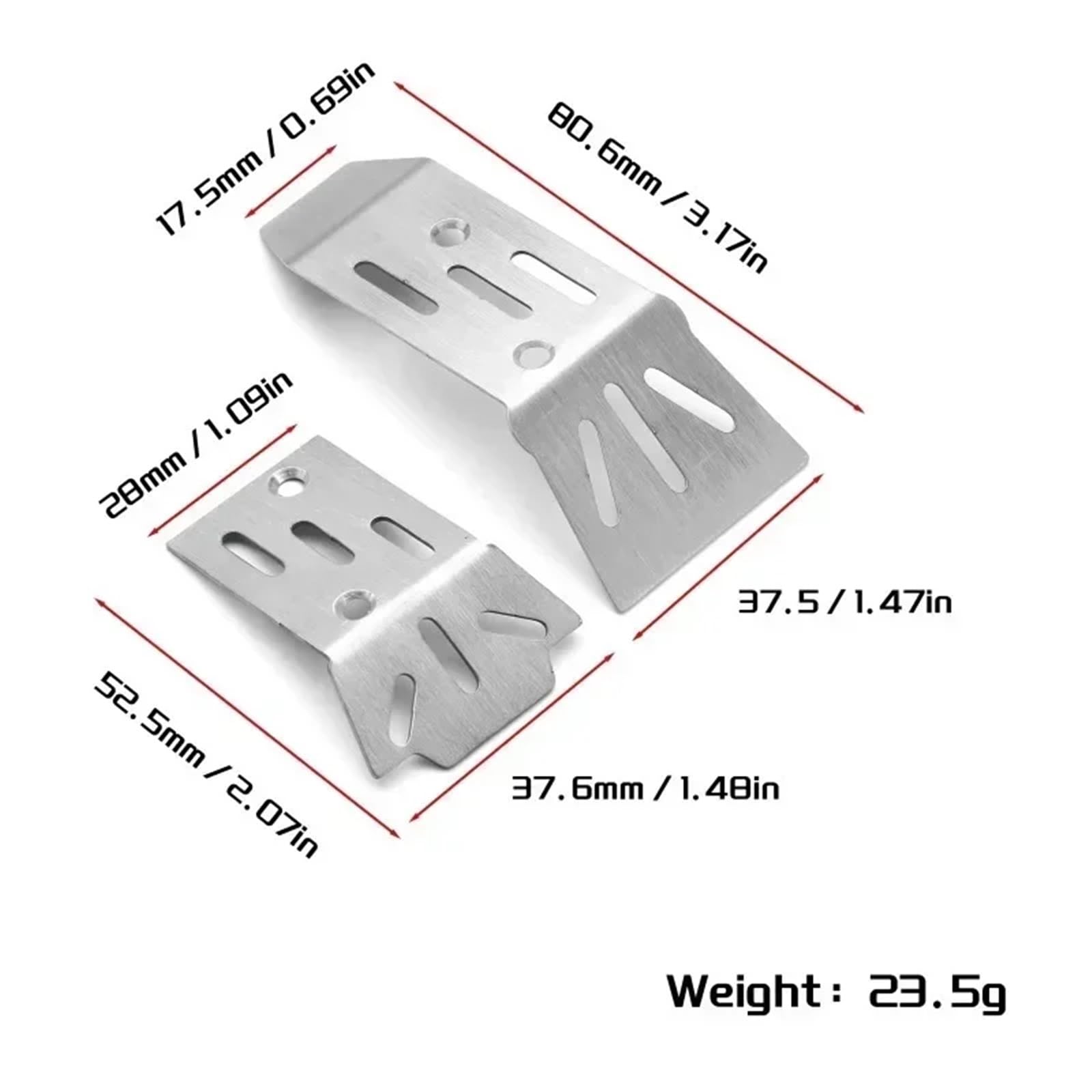 Per Arrma Per Granite Per Grom 1/18 2 Pezzi Protezioni Per Telaio Anteriore E Posteriore In Acciaio Inossidabile Accessori Per Auto RC Accessori Giocattoli Rc