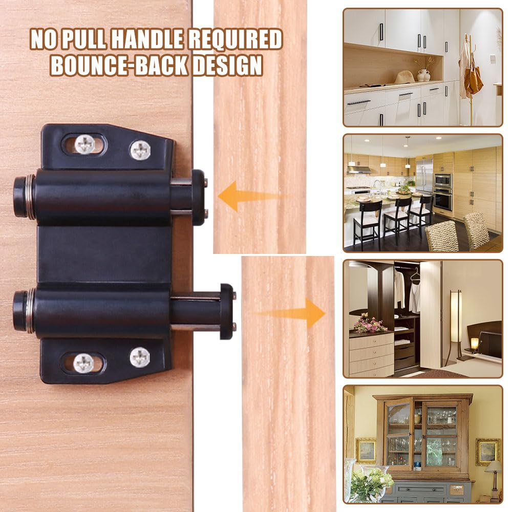 Chiusura Magnetica Per Ante - 4 Pezzi Push To Open Per Armadi E Cassetti - Foto 2