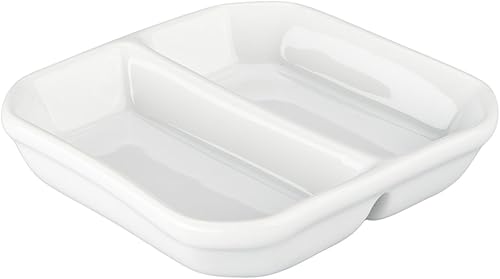BIA Cordon Bleu Juego de 12 platos de salsa divididos asiáticos de 2 onzas, color blanco (modelo 905430S12SIOC)