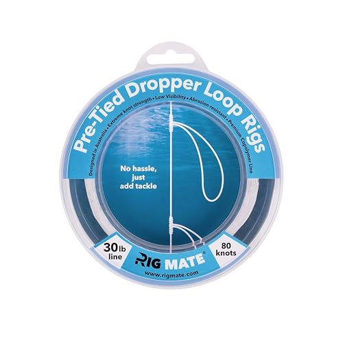 30 lb Pre-Tied Dropper Loop Rigs. Fishing Line Spool. Loops