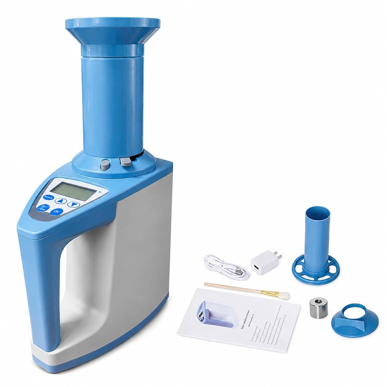 Probador digital de humedad de grano 35 en 1 con peso y temperatura