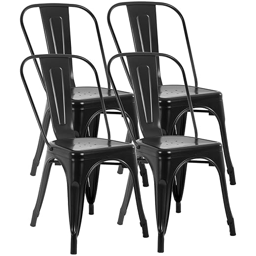 FDW Metal Dining Chairs Set