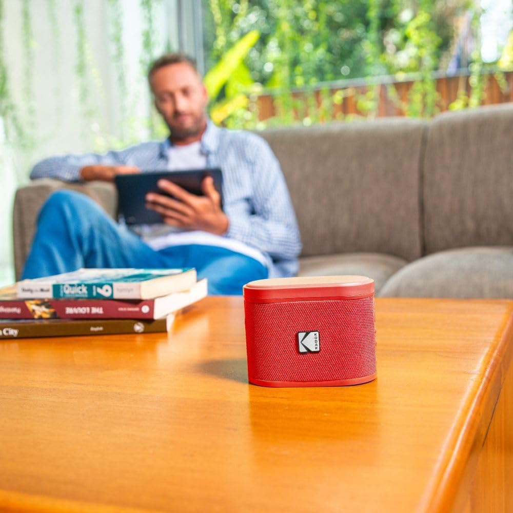 KODAK SOUNDBRIX Portable Bluetooth Speaker Up to 5H Battery Life Water Resistant Apple & Android Compatible Loud Sound for Home Outdoor Travel Black Wireless Speaker White Elephant Gifts for Adults image 3