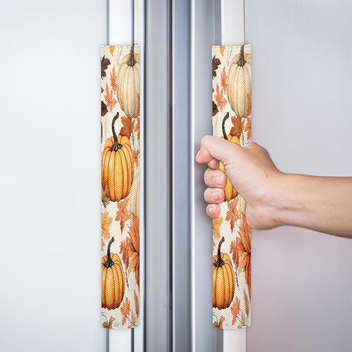 Vista 55 de Juego de 2 fundas para manijas de puerta de refrigerador con uvas de vino tinto, protector para nevera, microondas, estufa, horno, lavavajillas Vino