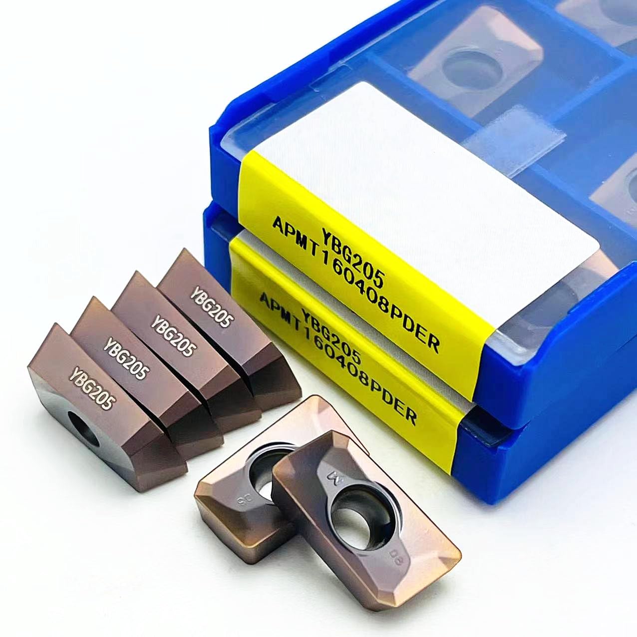 Tool Part for 10pcs Milling Cutter R0.8 APMT160408PDER YBG205 APMT1135 YBG205 for 201 304 316 Steel Stainless Steel - (Angle: APMT1135 YBC205 / Shank Diameter: 10PCS(1BOX))