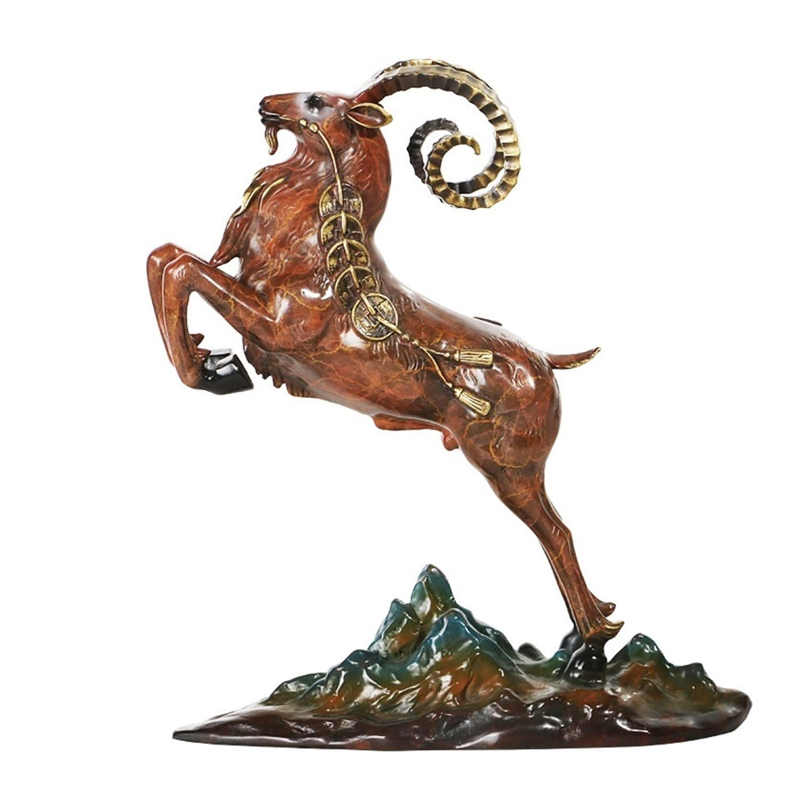 GLETSF Brass Decor Indoor Brass Rabbit Entrance Ornament Decoration Copper Crafts Housewarming New Store Opening Decoration Ornament Statues For Home Decor,C