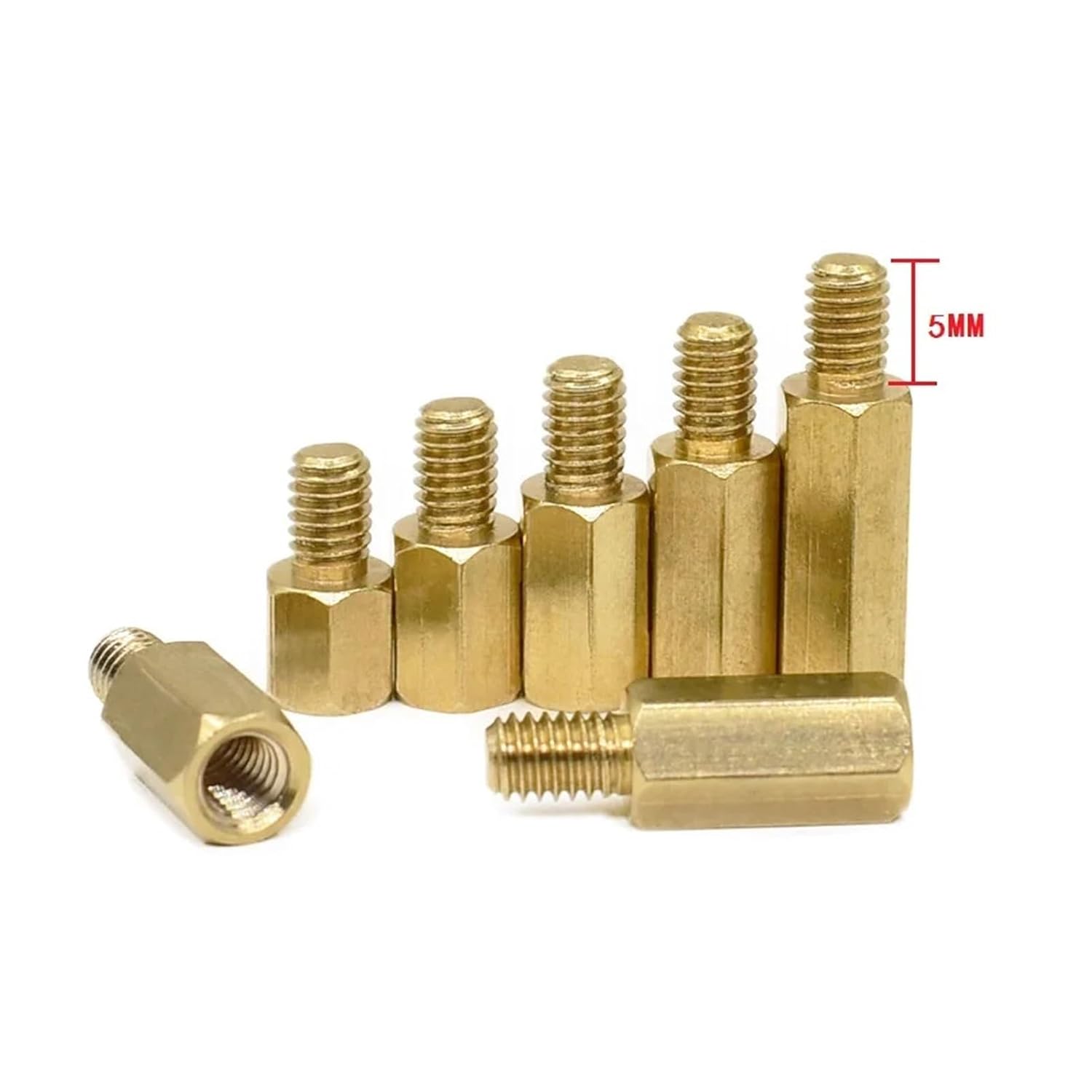 200PCS Length 5MM Brass Hex Spacer Screw M2 .5 M3 Thread Male to Female PCB Standoffs(11mm,M2.5)