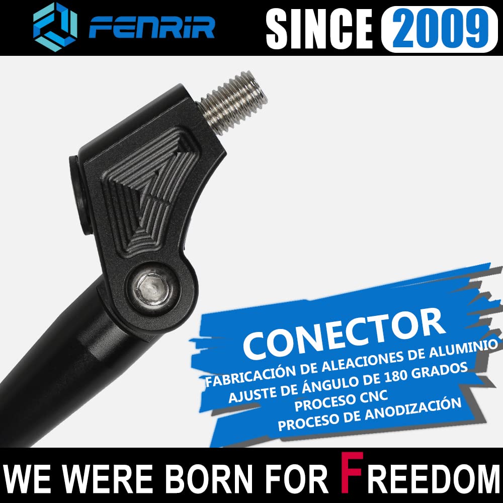 FENRIR Homologados Espejos Retrovisores Moto Retrovisor Negro CNC para Retro Scrambler Monster RnineT S1000R F900R F800R G310R XSR700 XSR900 MT07 MT09 MT10 CB300R CB650R Z650 Z900 W800 SV650 GSXS750
