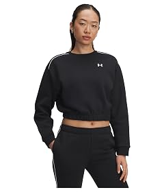 Under Armour Womens Rival Fleece Piped Long Sleeve Crew